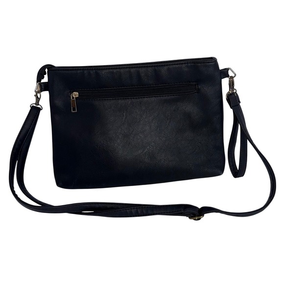 Yoki Black Gold Studed Crossbody Clutch Wristlet Zip Closure Goth Y2K Bikercore - Picture 2 of 9